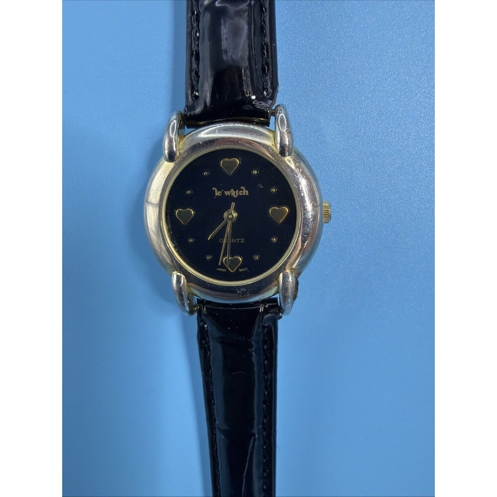 Vintage Le Watch by Quintel Black/Gold, New Band And Battery